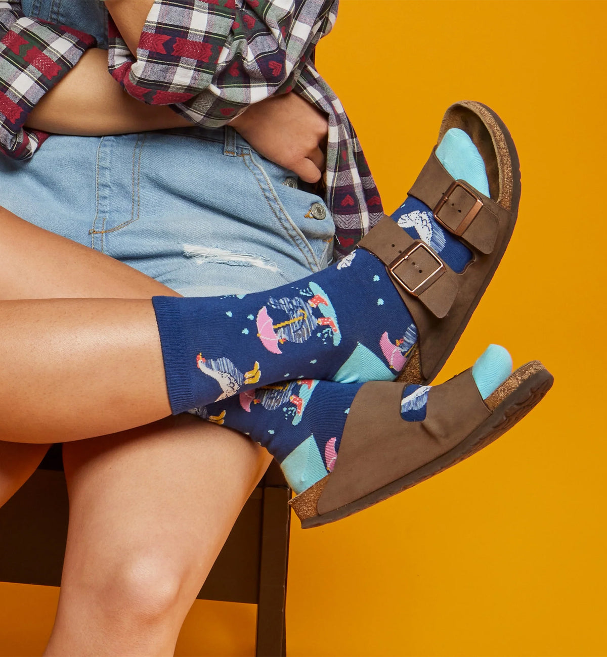SOCK it to me Women's Crew Socks (W0453),Chicken Little - Chicken Little,One Size