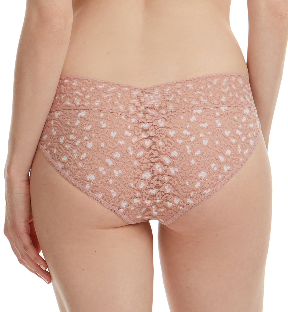 Hanky Panky Cross Dyed Leopard V-kini (7J2371),XS,Desert Rose/White - Desert Rose/White,XS