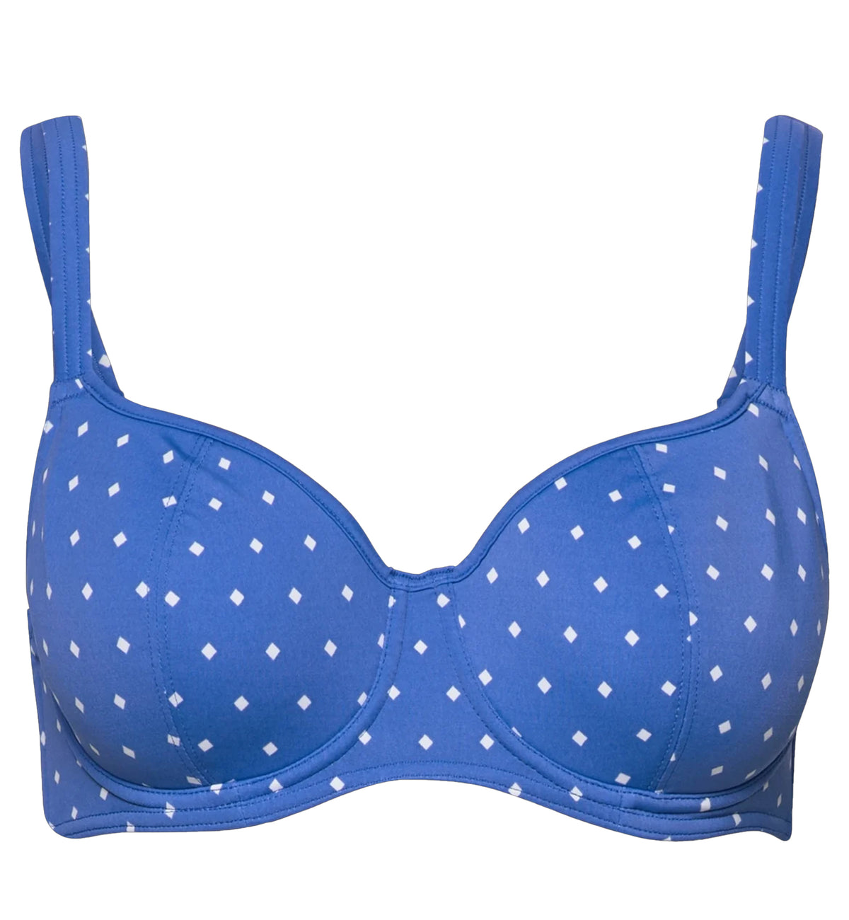 Freya Jewel Cove Sweetheart Padded Underwire Bikini Top (7231),30E,Azure - Azure,30E