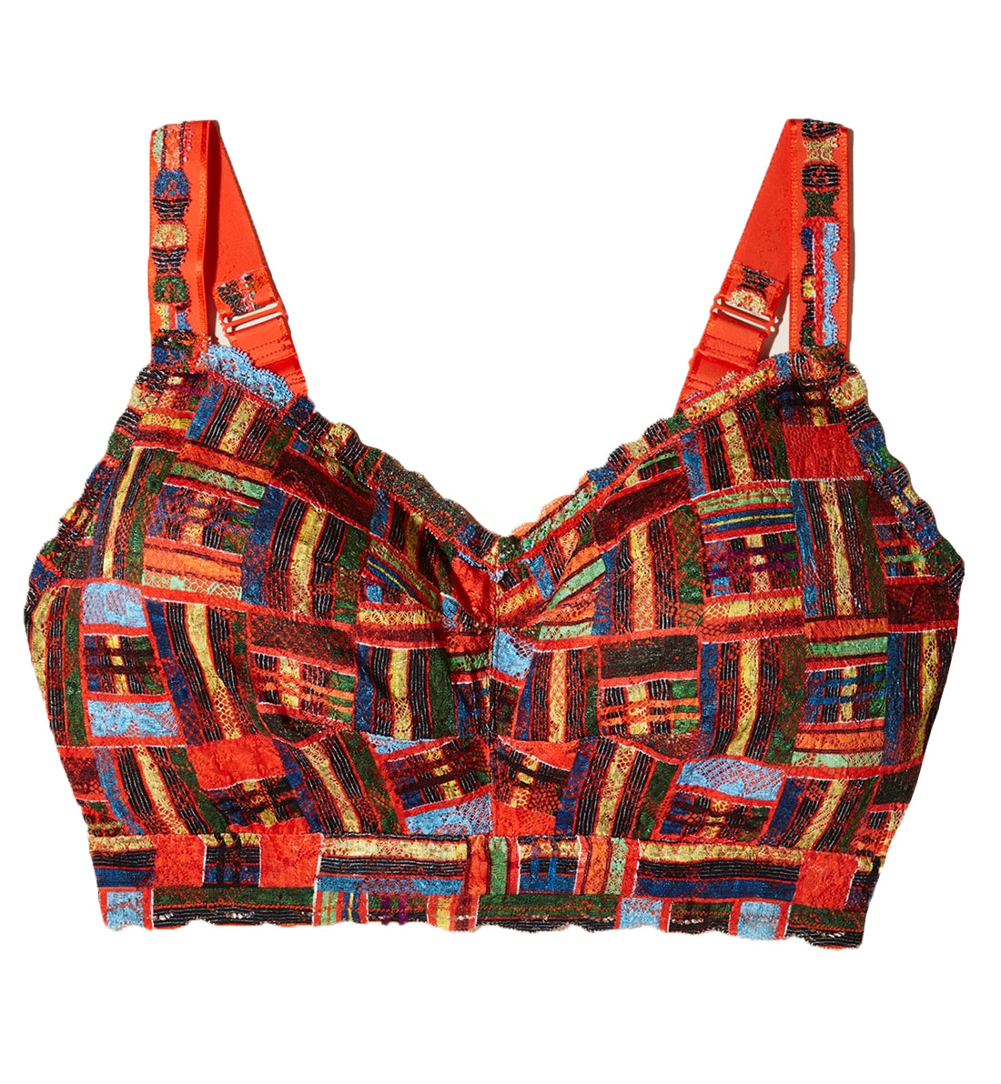 Cosabella Never Say Never Printed SUPER CURVY Sweetie Bralette (NEVEP1340),XS,Kente - Kente,XS