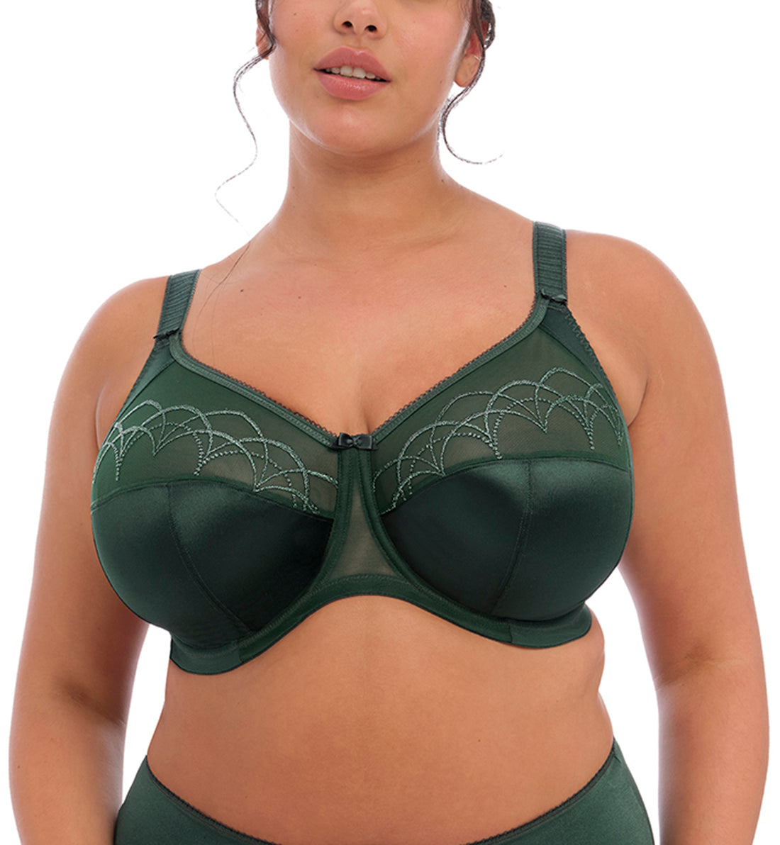 Elomi Cate Embroidered Full Cup Banded Underwire Bra (4030),34H,Pine Grove - Pine Grove,34H