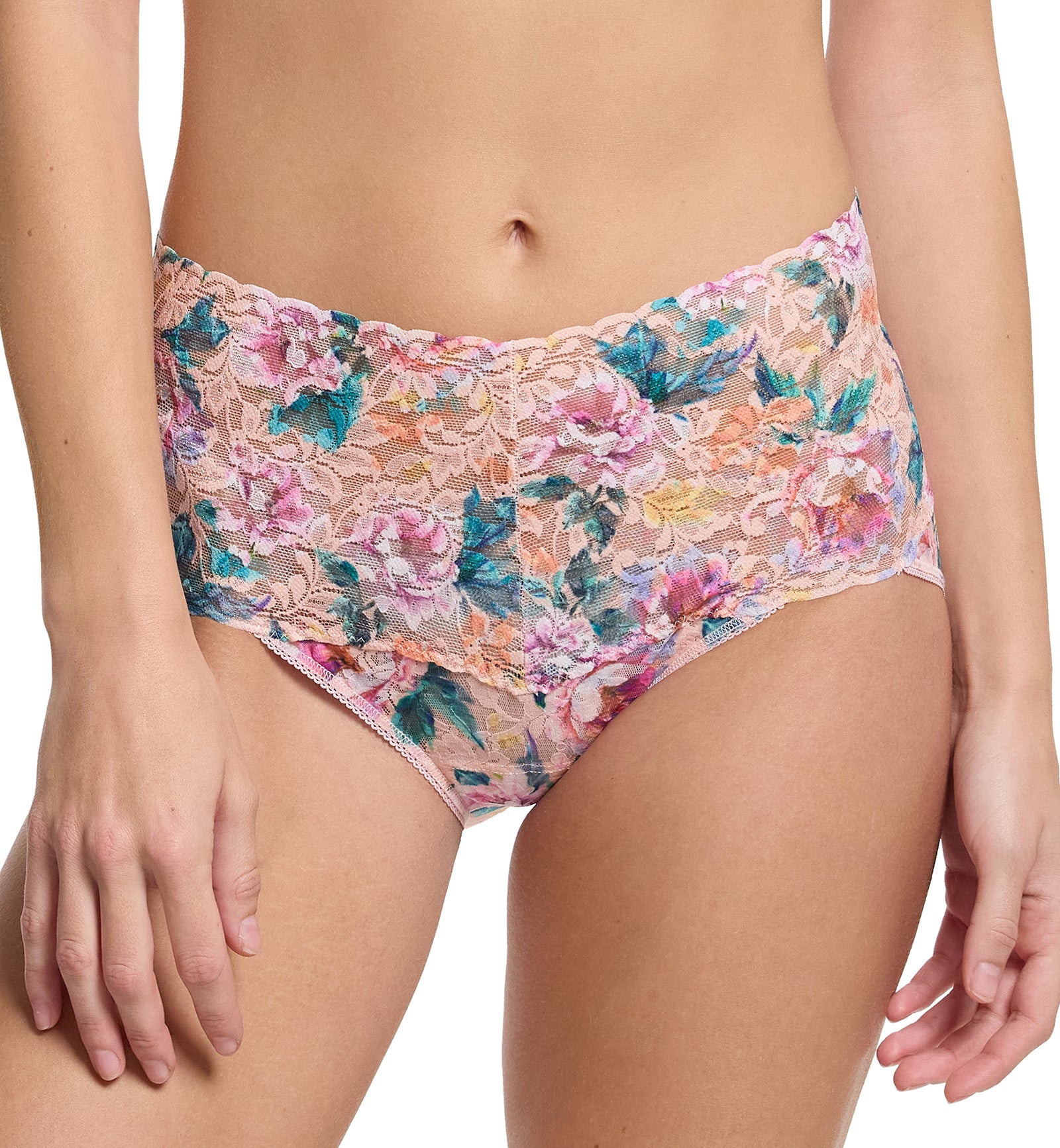 Hanky Panky Retro Lace Printed V-kini (PR9K2124),Small,Buy Myself Flowers - Buy Myself Flowers,Small
