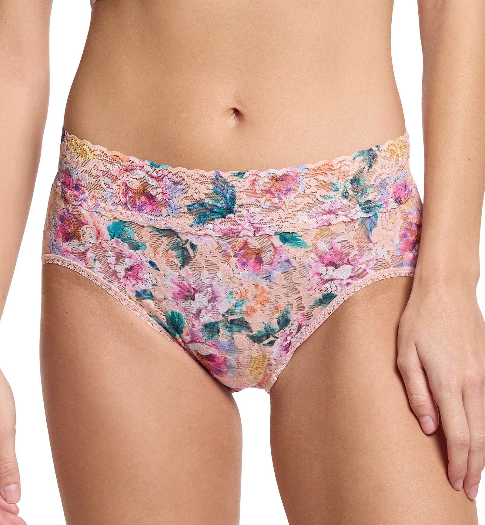 Hanky Panky Signature Lace Printed French Brief (PR461),Small,Buy Myself Flowers - Buy Myself Flowers,Small