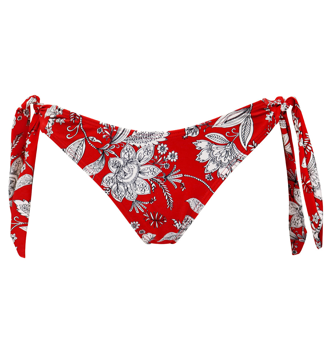 Pour Moi Freedom High Leg Tie Side Swim Brief (25504),XS,Red/White - Red/White,XS