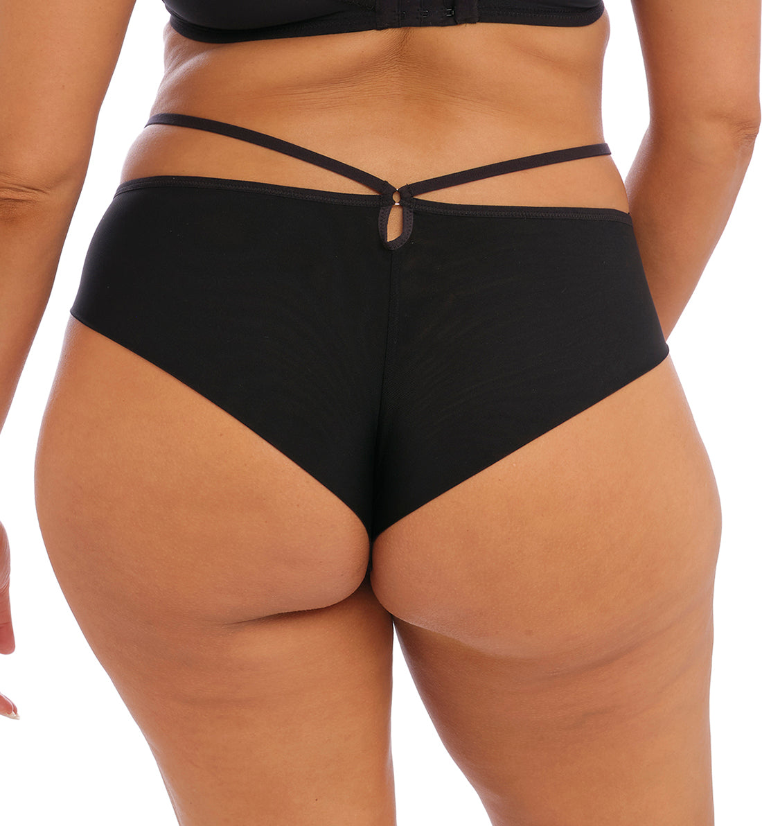 Elomi Namrah Brazilian Panty (301355),Medium,Black - Black,Medium