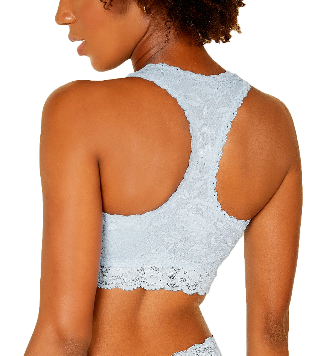 Cosabella Never Say Never CURVY Racie Racerback Bralette (NEVER1355),Medium,Light Crystal - Light Crystal,Medium