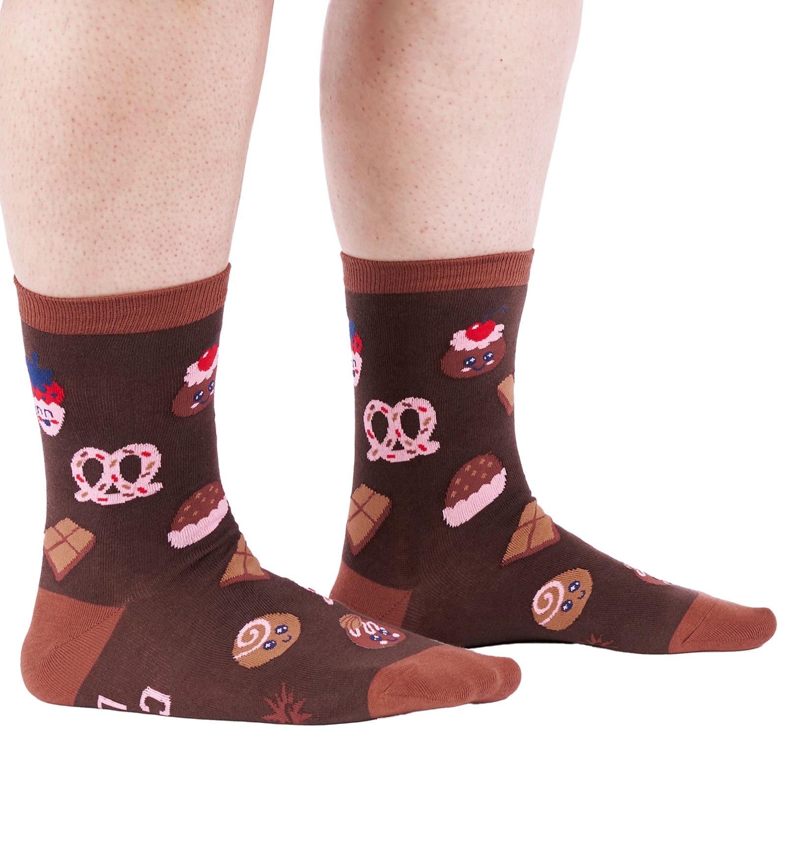 SOCK it to me Women's Crew Socks (W0535),Just Here For The Chocolate - Just Here For The Chocolate,One Size