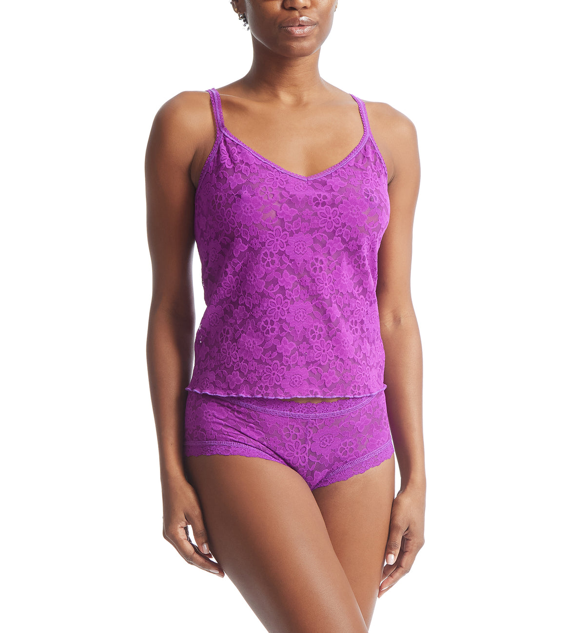 Hanky Panky Daily Lace Boyshort (771201P),XS,Aster Garland - Aster Garland,XS