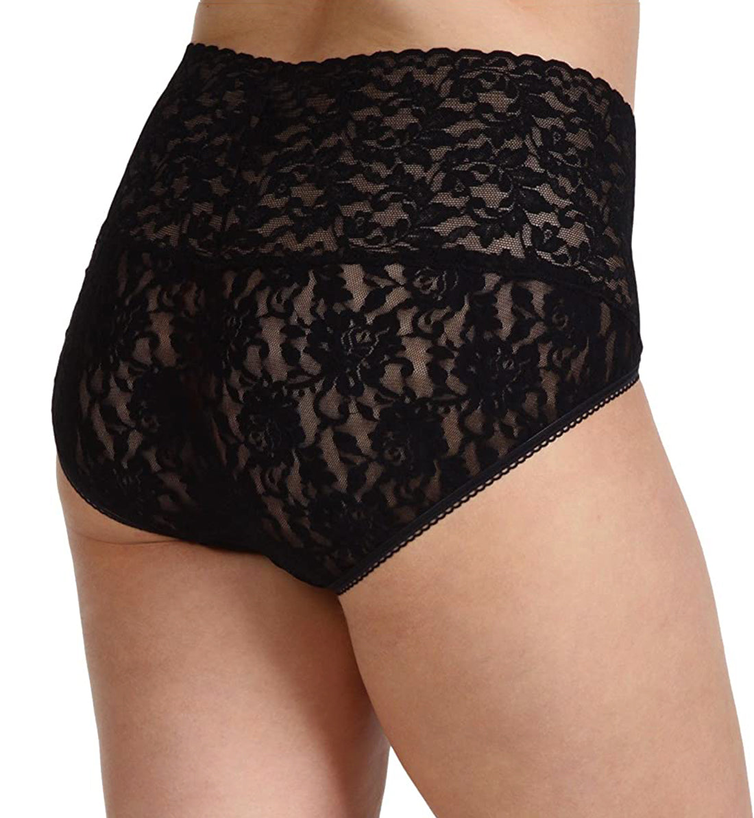 Hanky Panky Retro Lace V-kini (9K2124),Small,Black - Black,Small