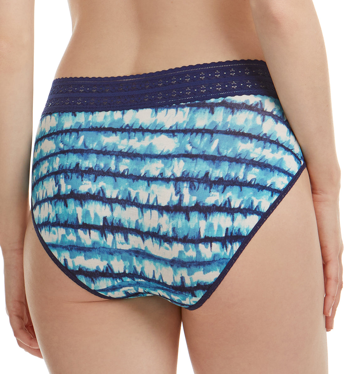 Hanky Panky DreamEase Printed French Brief (PR682464),Small,Indigo Stripe - Indigo Stripe,Small
