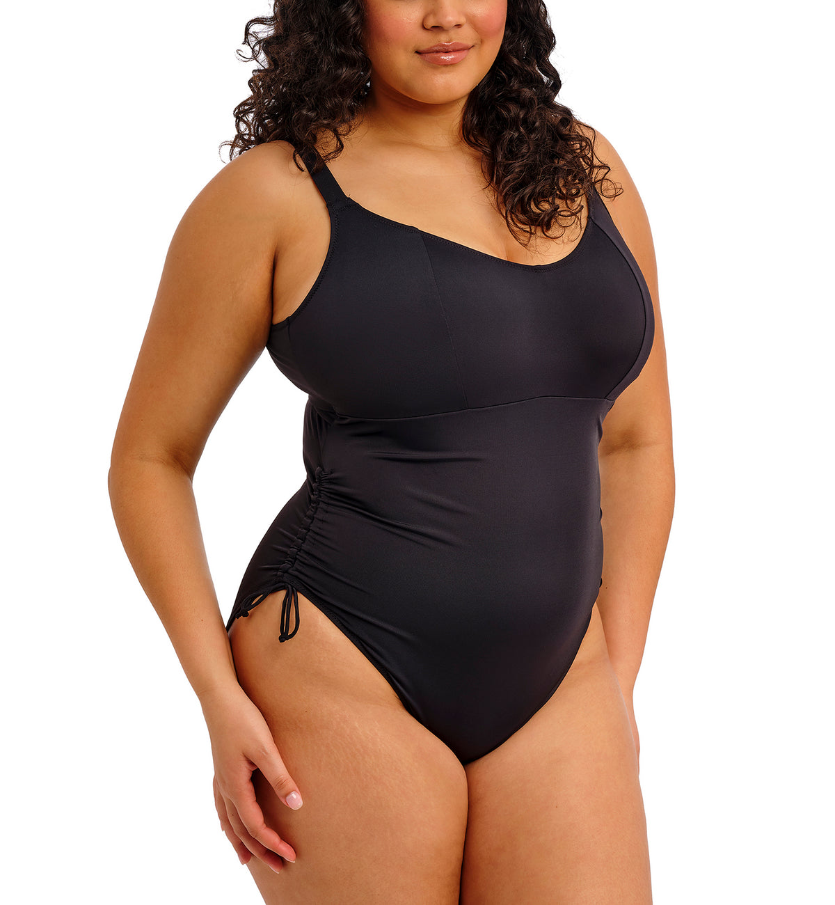 Elomi Plain Sailing Non Wire One Piece Swimsuit (ES7281),34G,Black - Black,34G