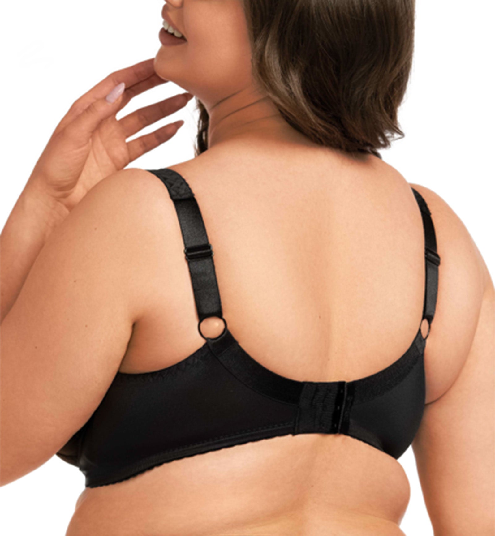 Nessa Omena Underwire Soft Minimizer Bra (N507),34J,Black - Black,34J