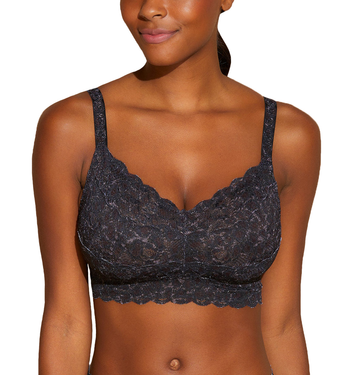 Cosabella Never Say Never Printed CURVY Sweetie Bralette (NEVEP1310),XS,Black Panther - Black Panther,XS