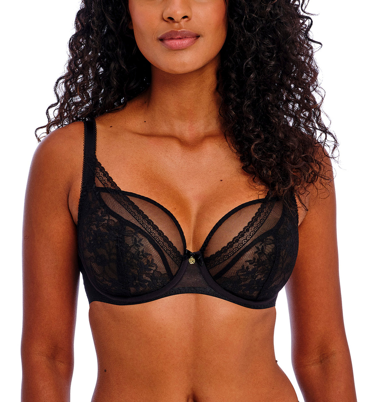 Freya Sydnie High Apex Underwire Bra (402821),28D,Black - Black,28D
