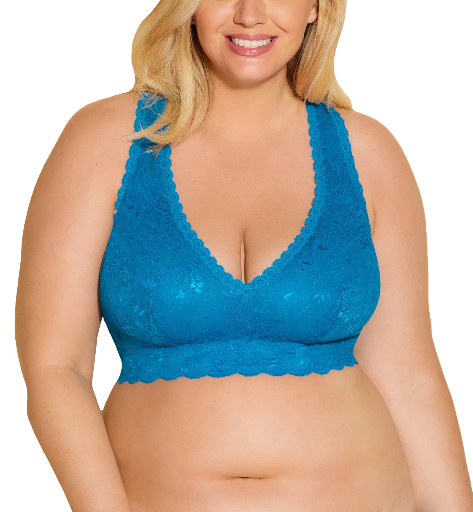 Cosabella NSN ULTRA CURVY Racie Racerback Bralette (NEVER1353),XS,Udaipur Blue - Udaipur Blue,X-Small