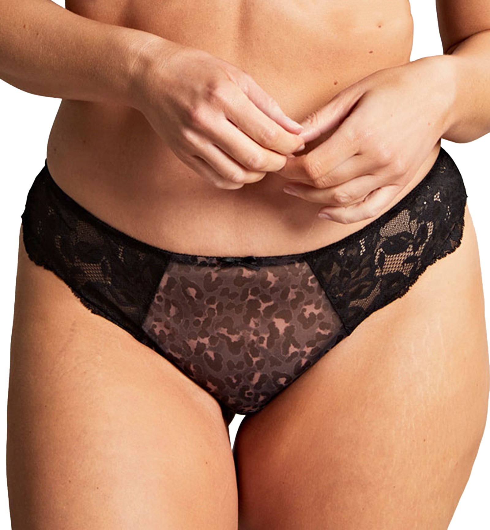 Panache Nina Brazilian Panty Brief (10942),XS,Black Leopard - Black Leopard,XS