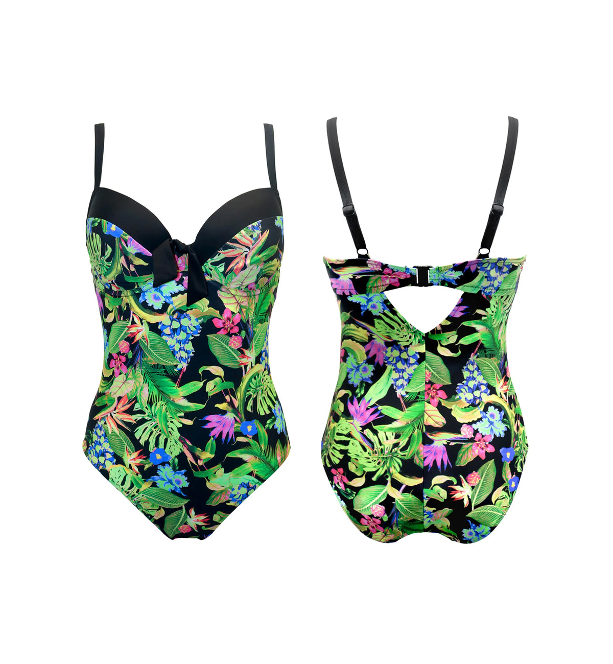 Pour Moi St Lucia Padded Underwire Swimsuit (29505),32E,Tropical - Tropical,32E