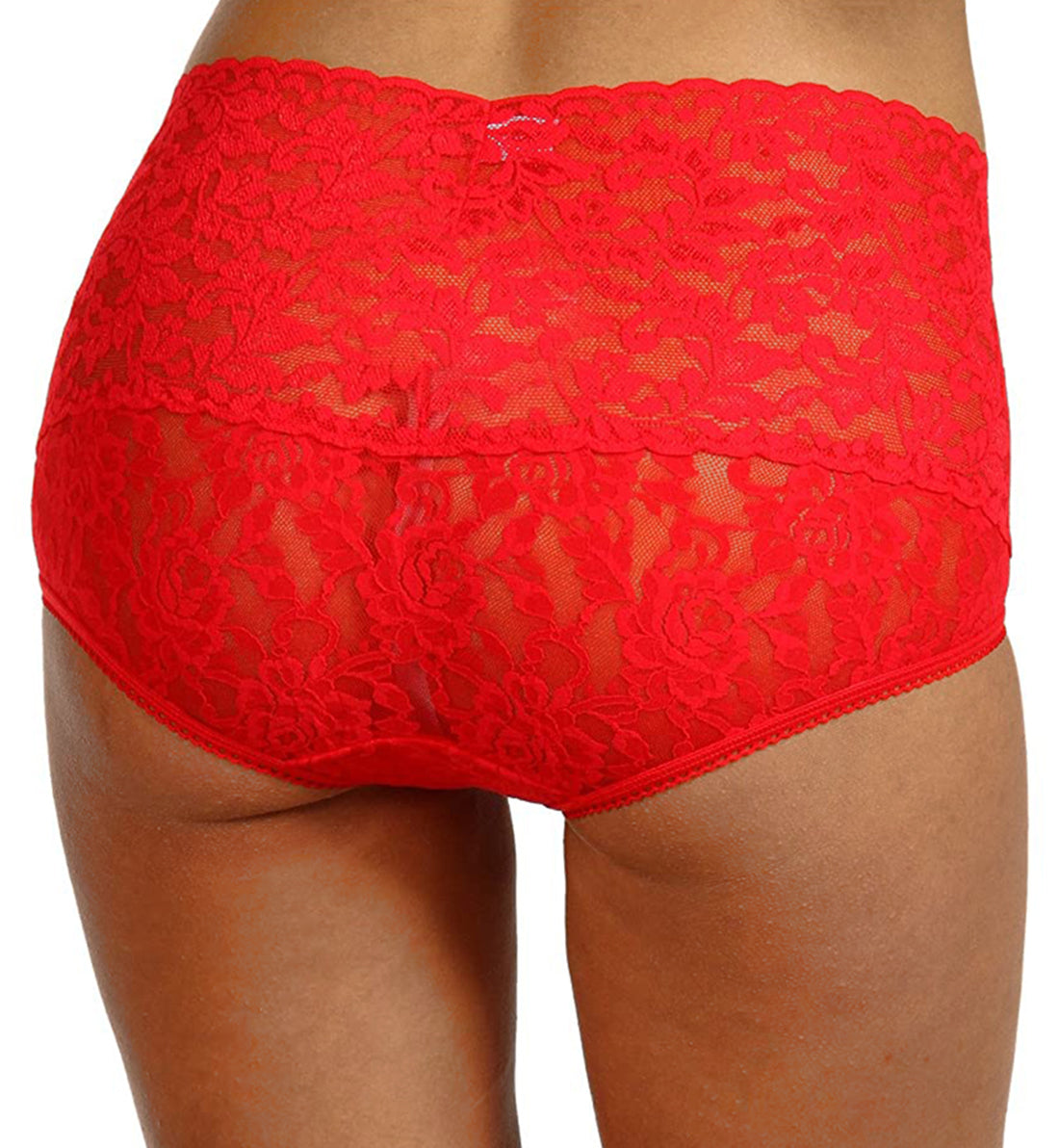 Hanky Panky Retro Lace V-kini (9K2124),Small,Red - Red,Small