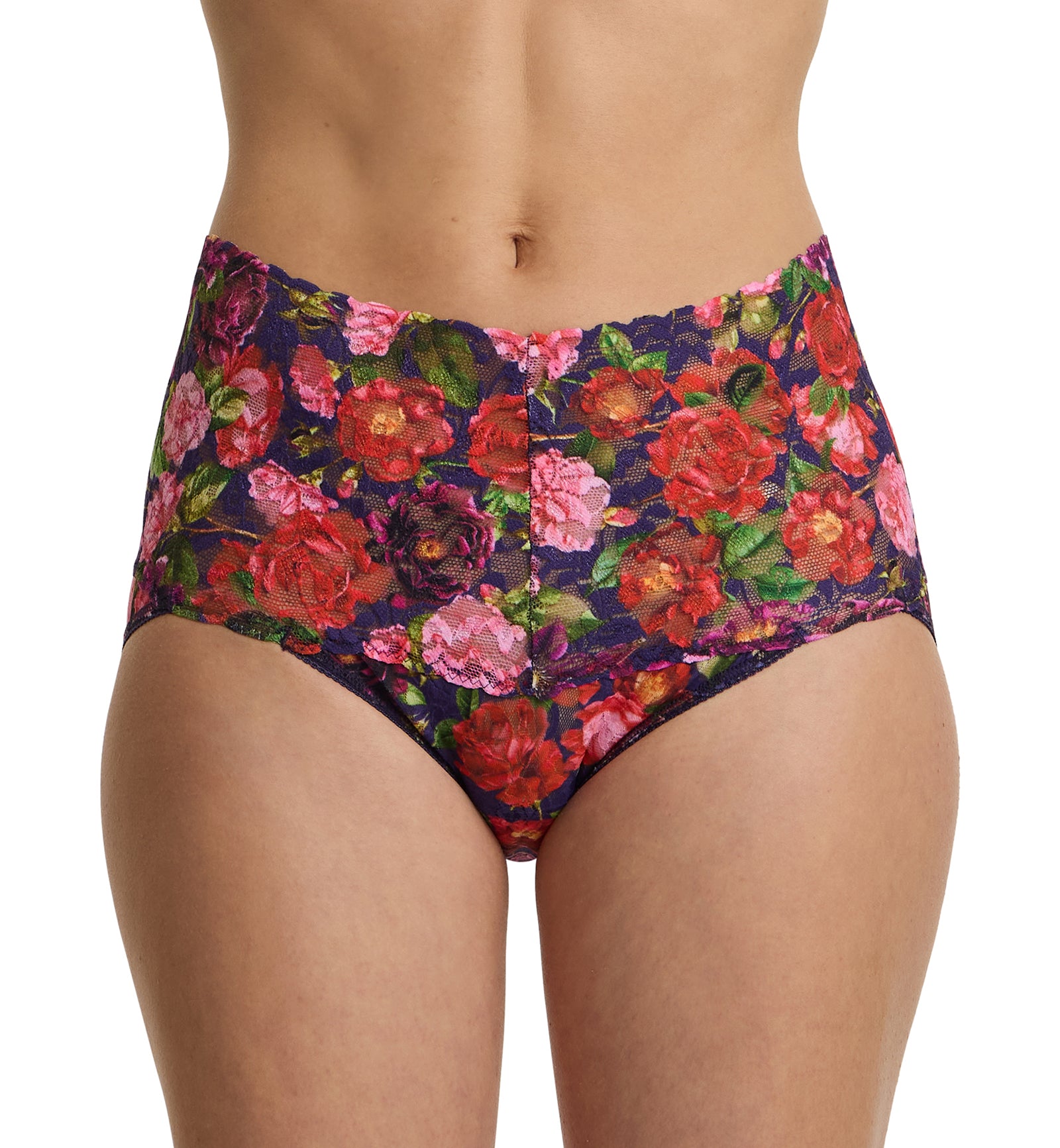 Hanky Panky Retro Lace Printed V-kini (PR9K2124),Small,Winters Tale - Winters Tale,Small