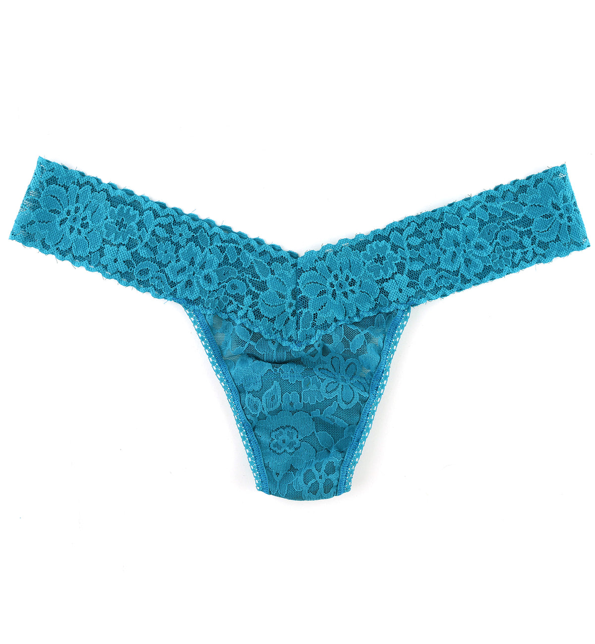 Hanky Panky Daily Lace Low Rise Thong (771001P),Tidal Teal - Tidal Teal,One Size