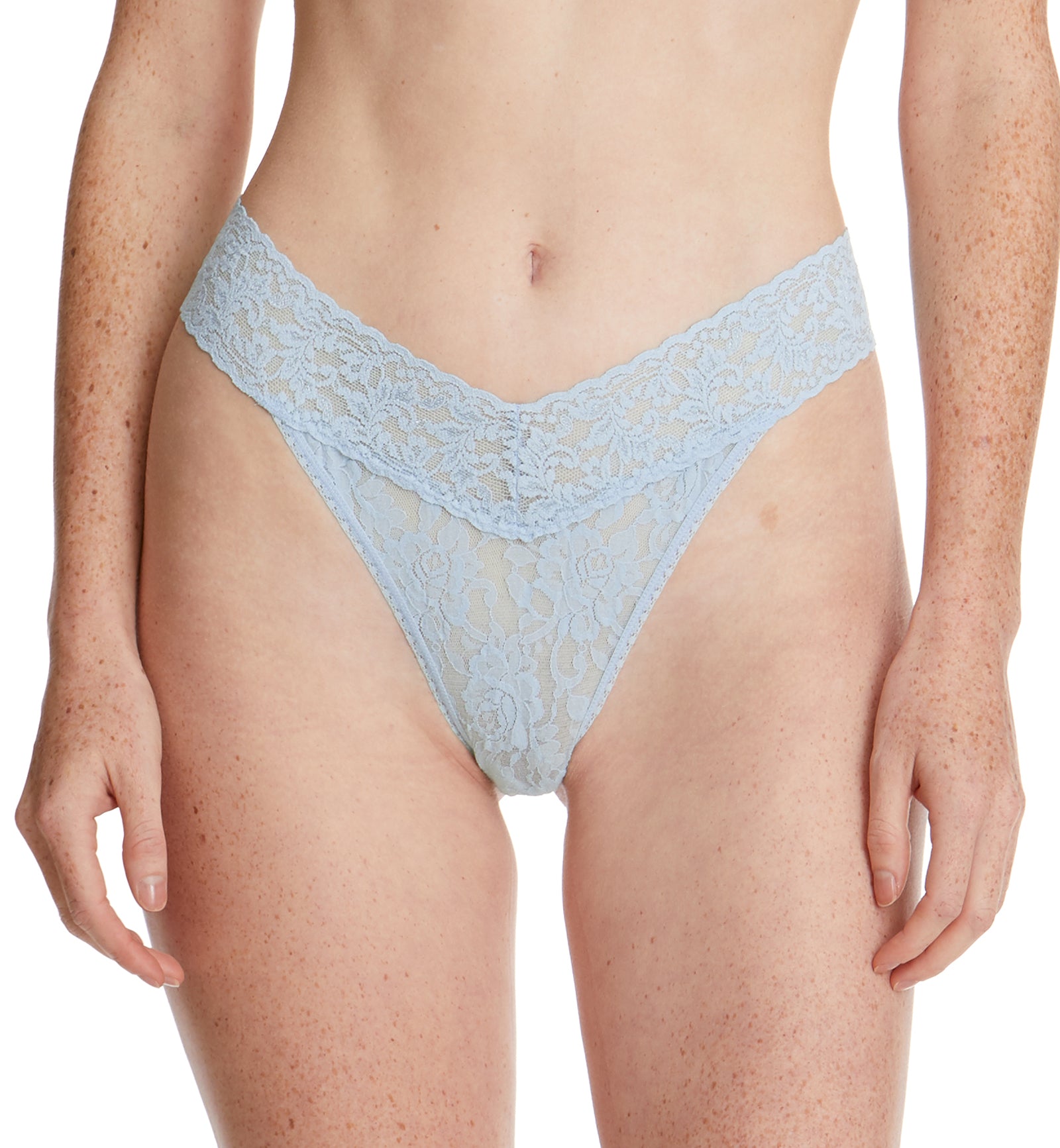 Hanky Panky Signature Lace Original Rise Thong (4811P),Partly Cloudy - Partly Cloudy,One Size