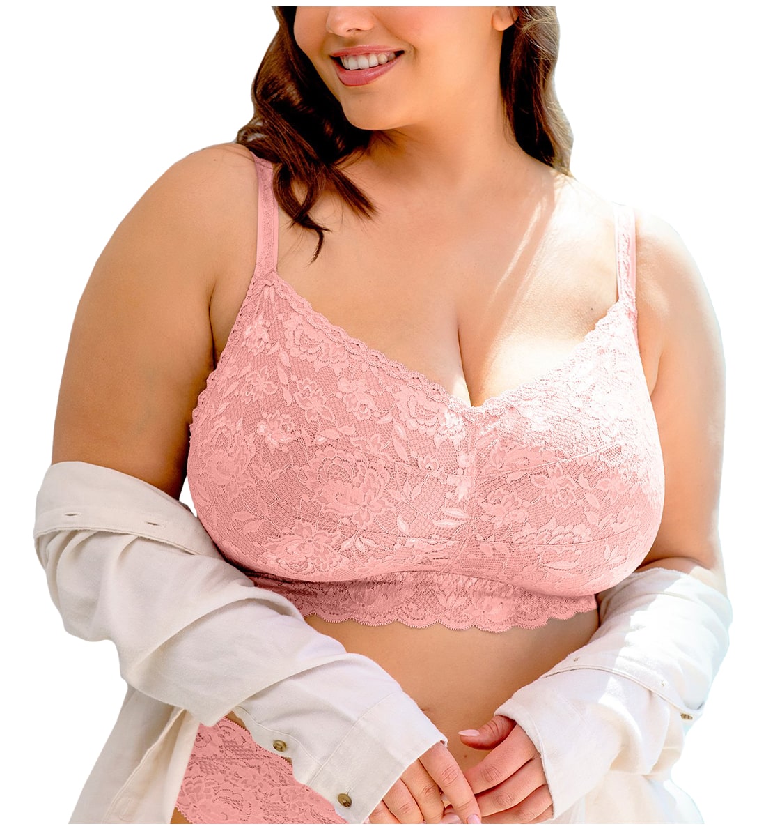 Cosabella NSN ULTRA CURVY Sweetie Bralette (NEVER1321),XS,Quartz Pink - Quartz Pink,XS