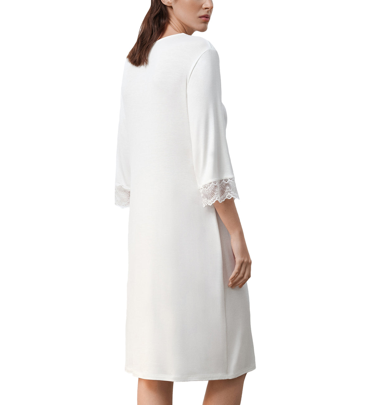 effetto Bamboo Basics 3/4 Sleeve Nightgown (02113),XS,Ivory - Ivory,XS