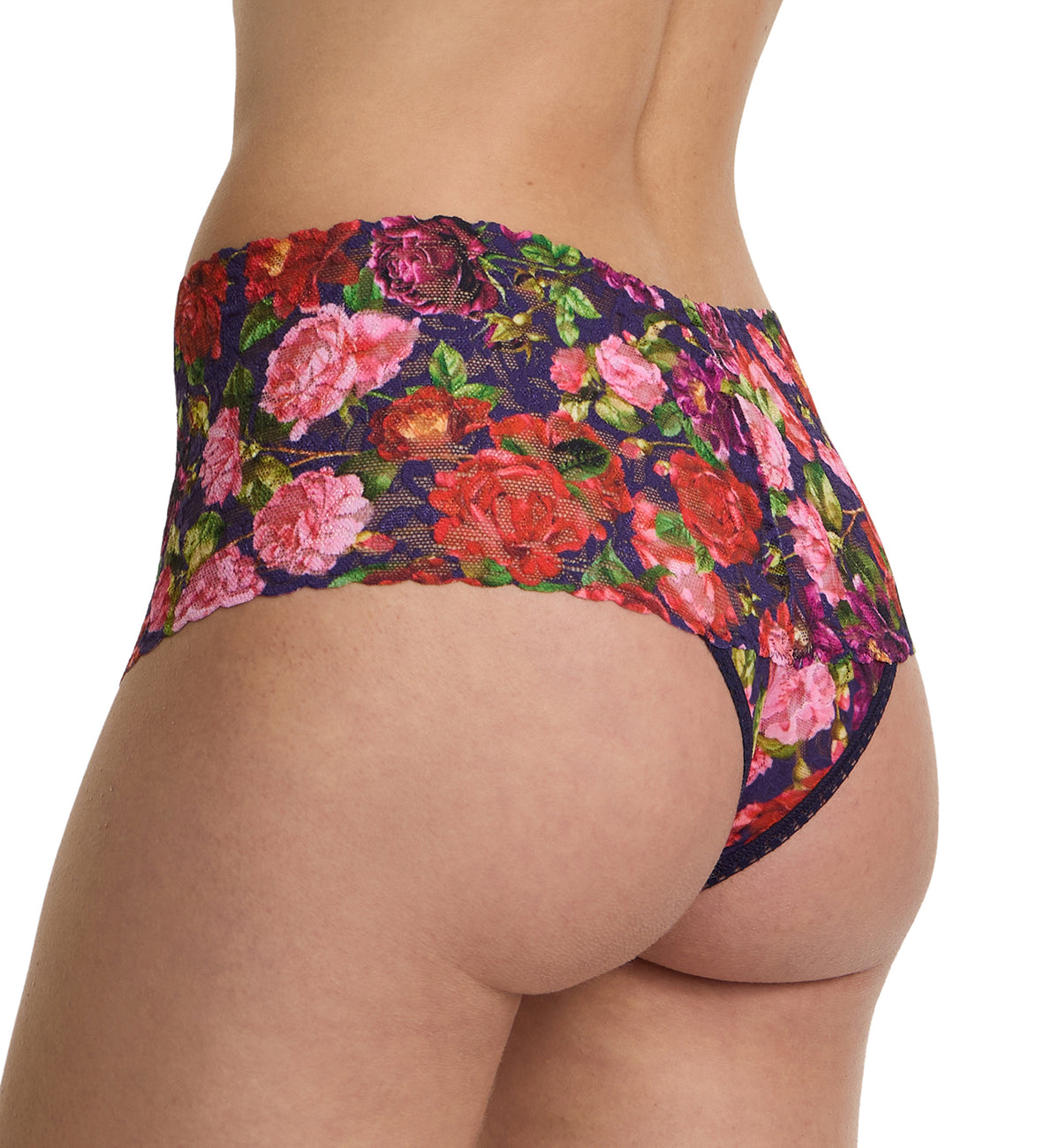 Hanky Panky Printed Retro Lace Thong (PR9K1926),Winters Tale - Winters Tale,One Size