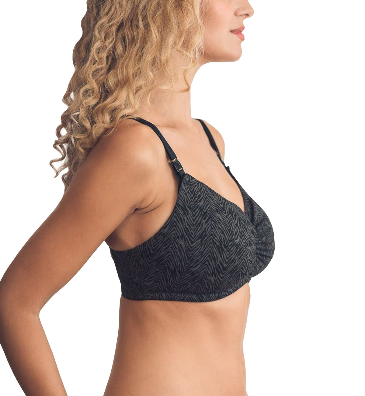 Royce Blossom Adjustable Non-wire Nursing Bra (1462),32 C/D/DD,Black Animal - Black Animal,32C/D/DD