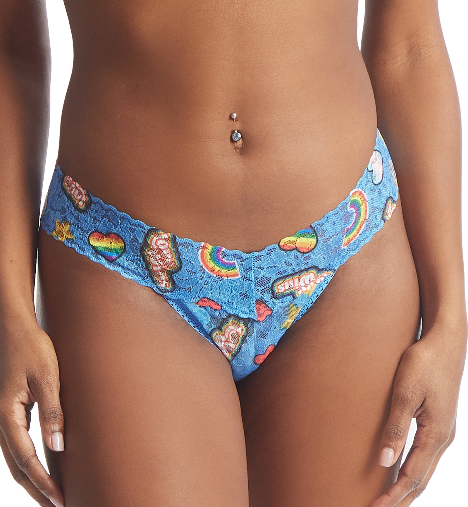 Hanky Panky Daily Lace Low Rise Thong (PR771001P),Summer Love - Summer Love,One Size