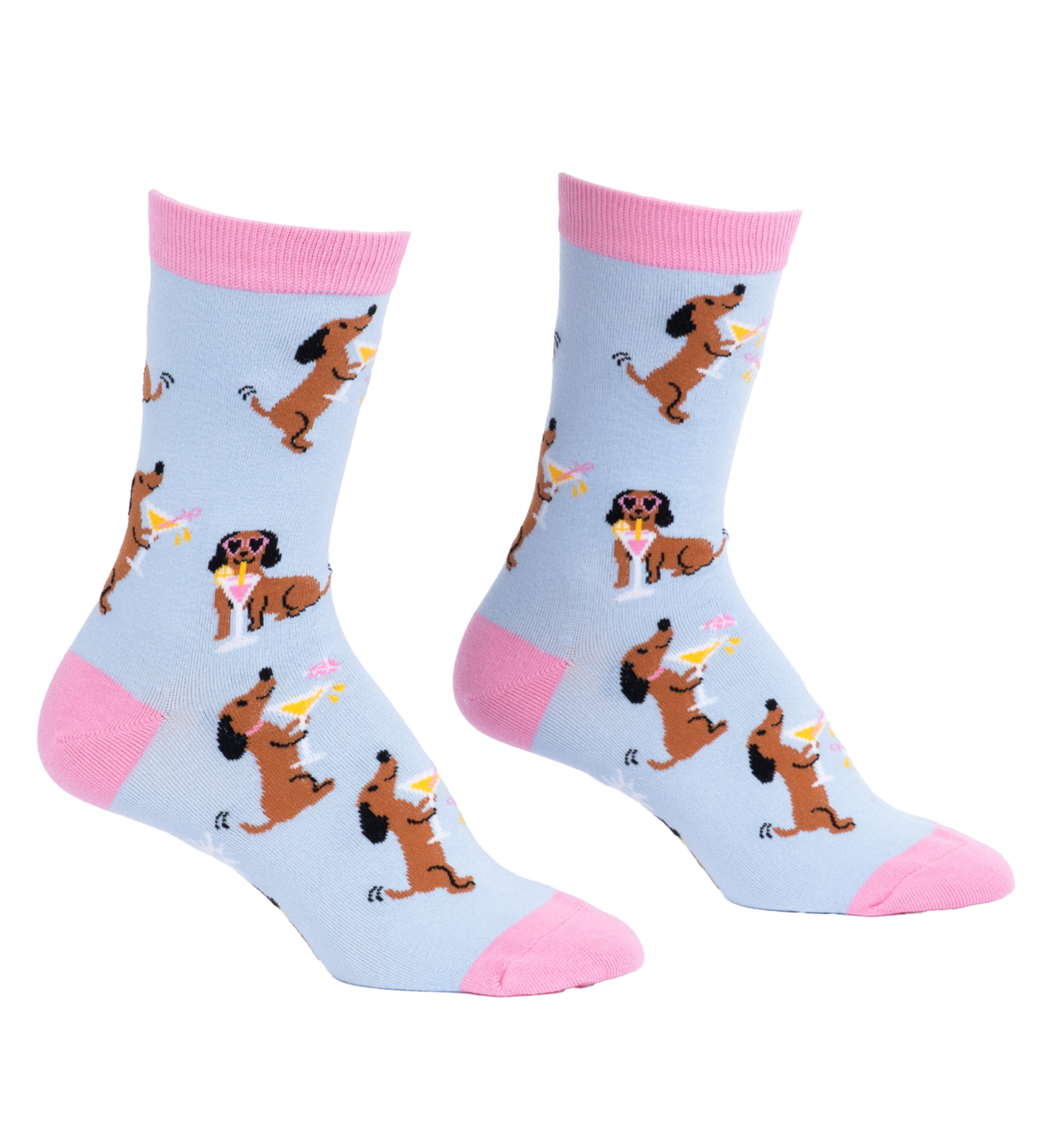 SOCK it to me Women's Crew Socks (W0543),Cocktail Weenies - Cocktail Weenies,One Size