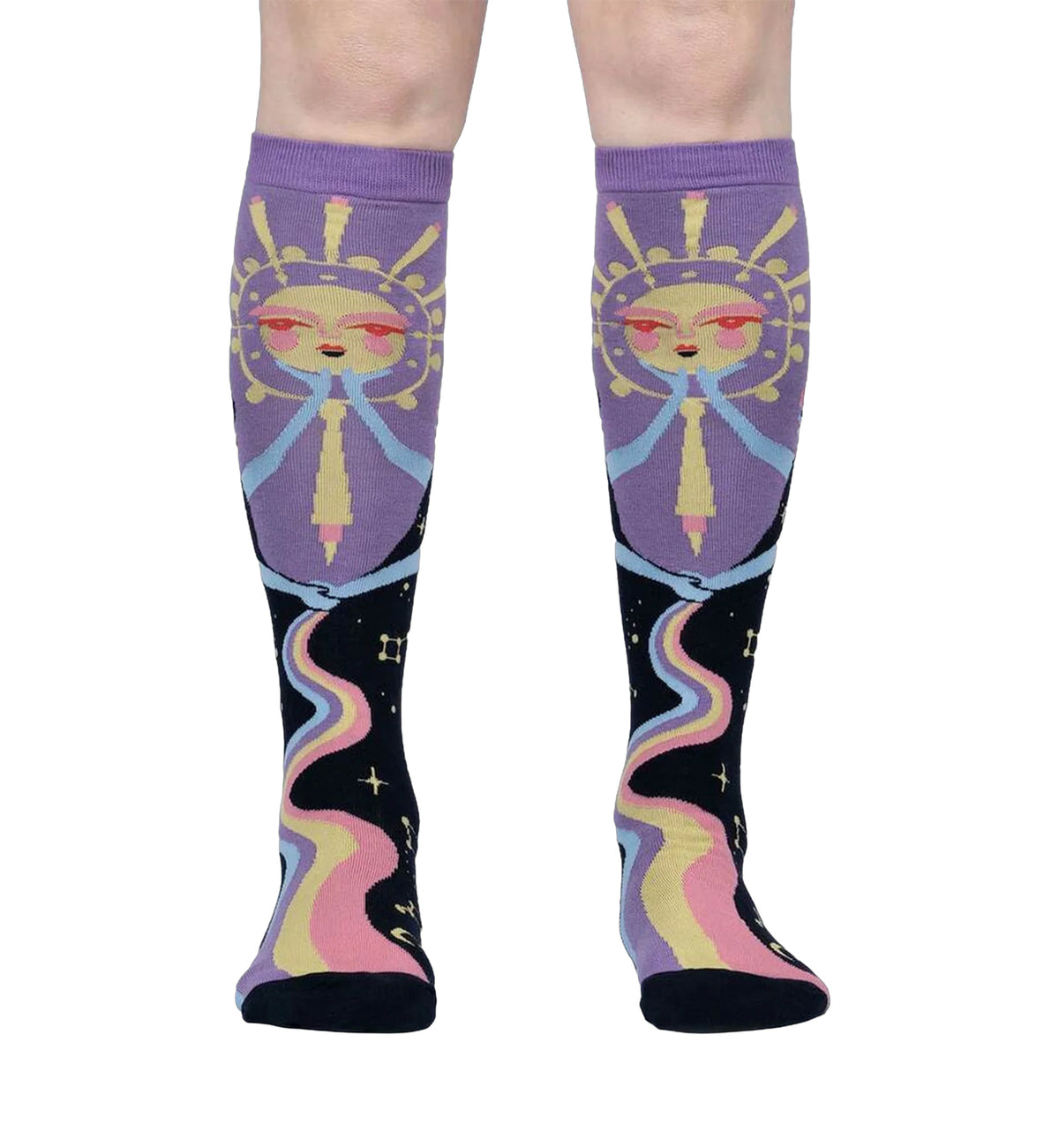 SOCK it to me Unisex Knee High Socks (F0568),Cosmic Connection - Cosmic Connection,One Size