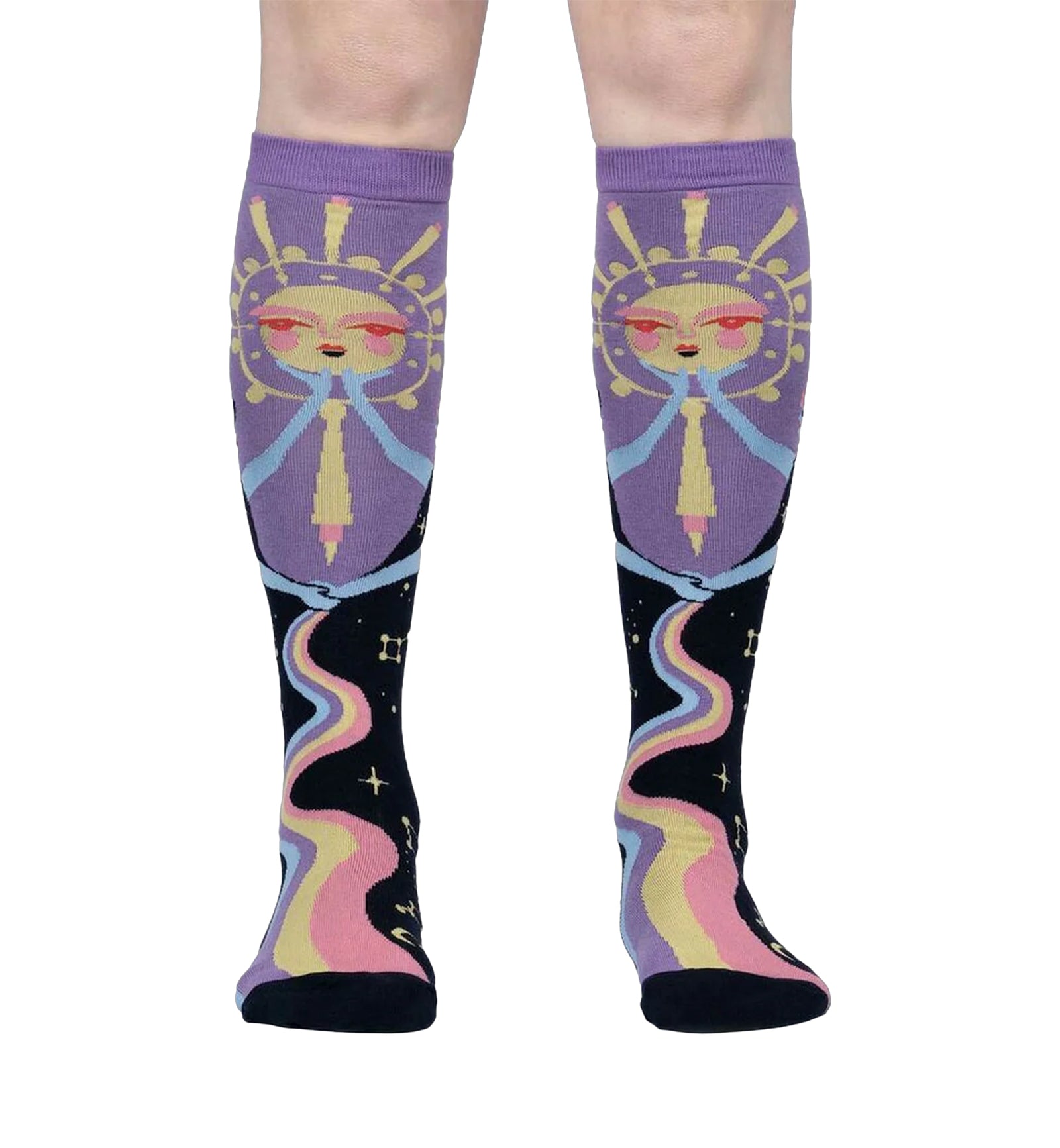 SOCK it to me Unisex Knee High Socks (F0568),Cosmic Connection - Cosmic Connection,One Size