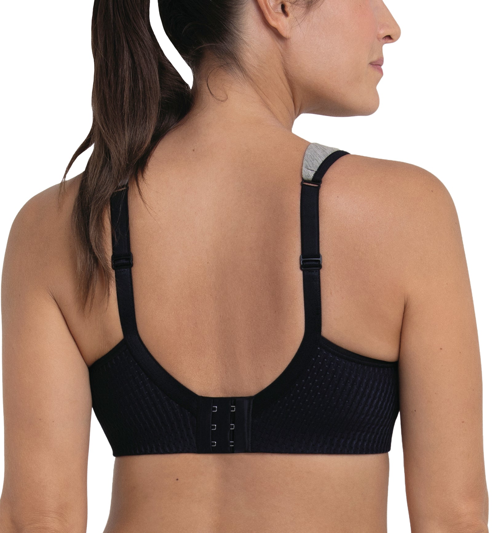 Anita PanAlp Wool Firm Support Softcup Sports Bra (5555),32A,Black/Melange - Black/Melange,32A
