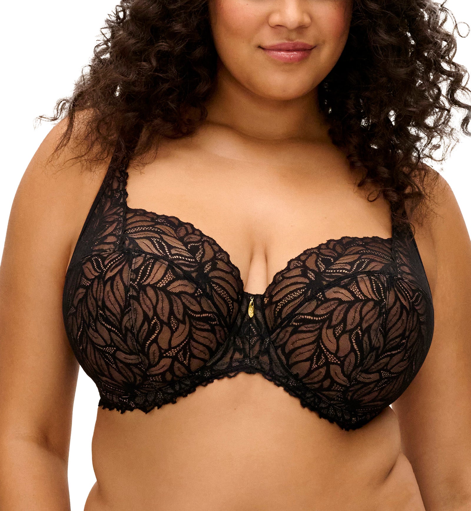 Elomi Carena Underwire Balconette Bra (303507),32GG,Black - Black,32GG