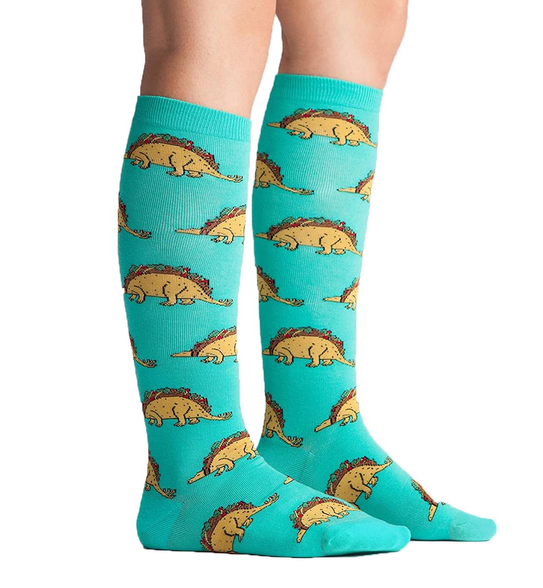 SOCK it to me Unisex Knee High Socks (f0254),Tacosaurus - Tacosaurus,One Size