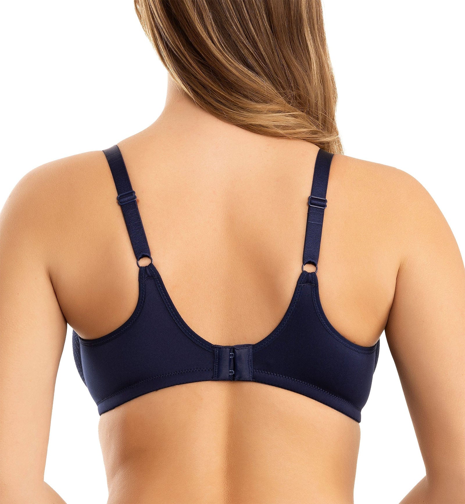 Parfait Pearl Seamless Minimizer Underwire Bra (P60921),32D,Navy - Navy,32D