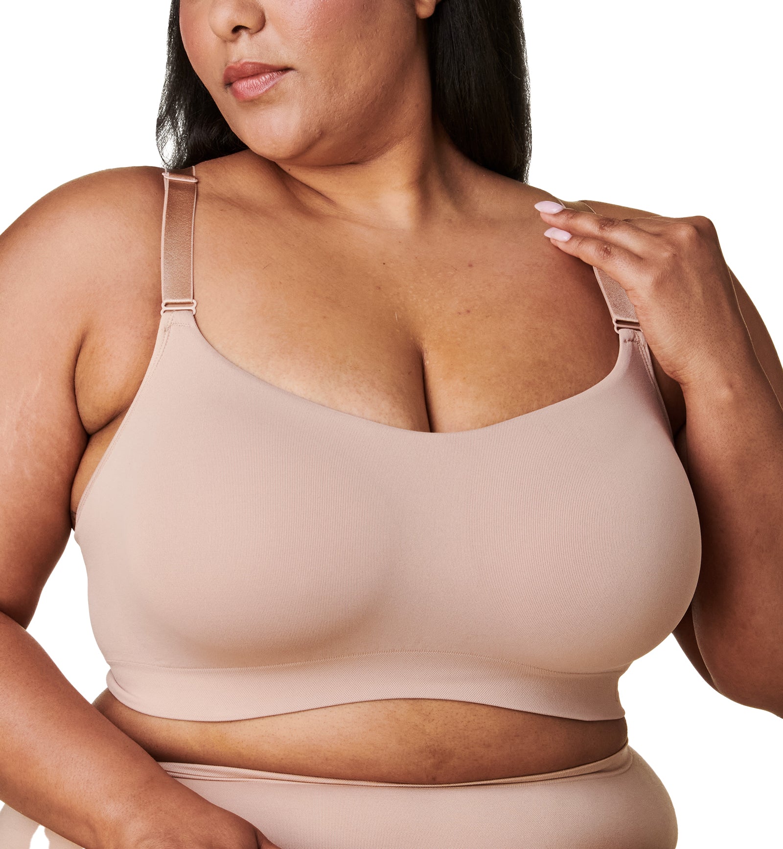 BRAVADO! DESIGNS Intrigue Everyday Balconette FULL CUP Wire-Free Bra (11058FC),Small FC,Cameo - Cameo,Small-Full Cup