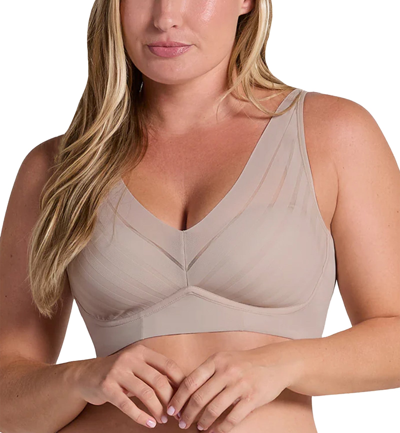 Leonisa Daily Lace Wireless Support Bra (091174),Small,Nude - Nude,Small