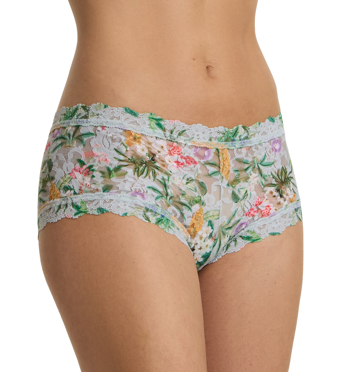 Hanky Panky Signature Lace Printed Boyshort (PR4812P),XS,Floriculture - Floriculture,XS