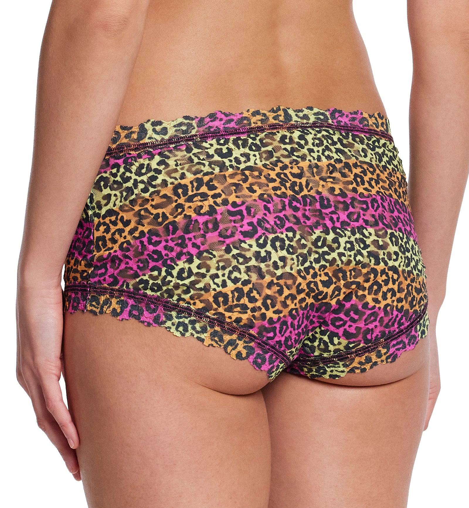 Hanky Panky Signature Lace High Rise Printed Boyshort (PR481292),XS,It's Electric - It's Electric,XS