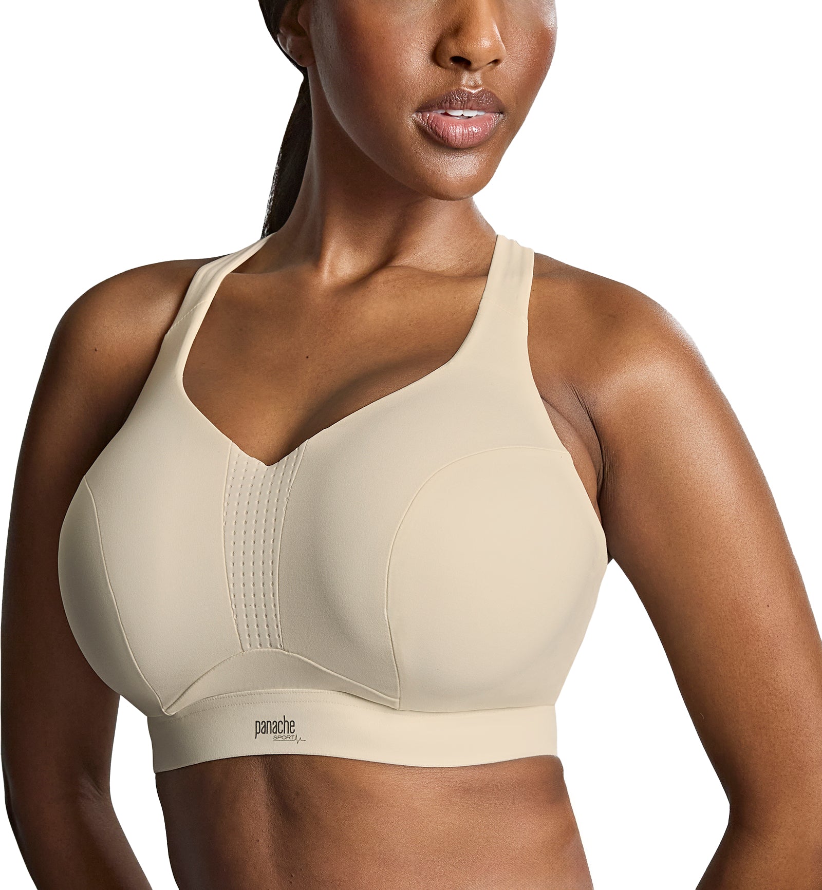 Panache Endurance Ultra Perform Non-padded Underwire Sports Bra (5022),28E,Chalk - Chalk,28E