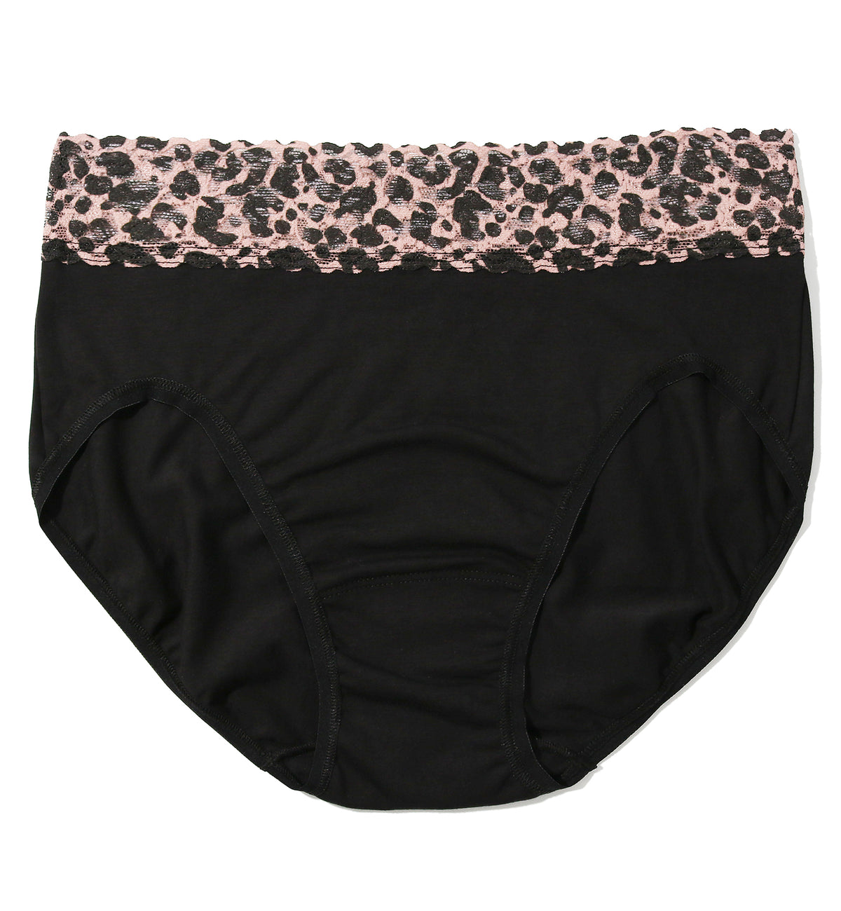 Hanky Panky Cotton-Spandex French Brief (892441),XS,Black/Walk On The Wild Side - Black/Walk On The Wild Side,XS