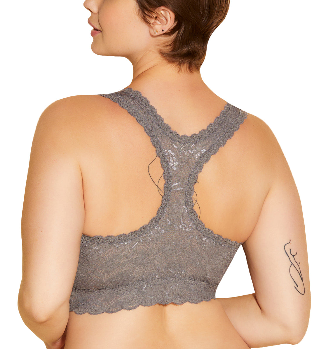 Cosabella Never Say Never SUPER CURVY Racie Racerback Bralette (NEVER1365),XS,Odisha Grey - Odisha Grey,XS