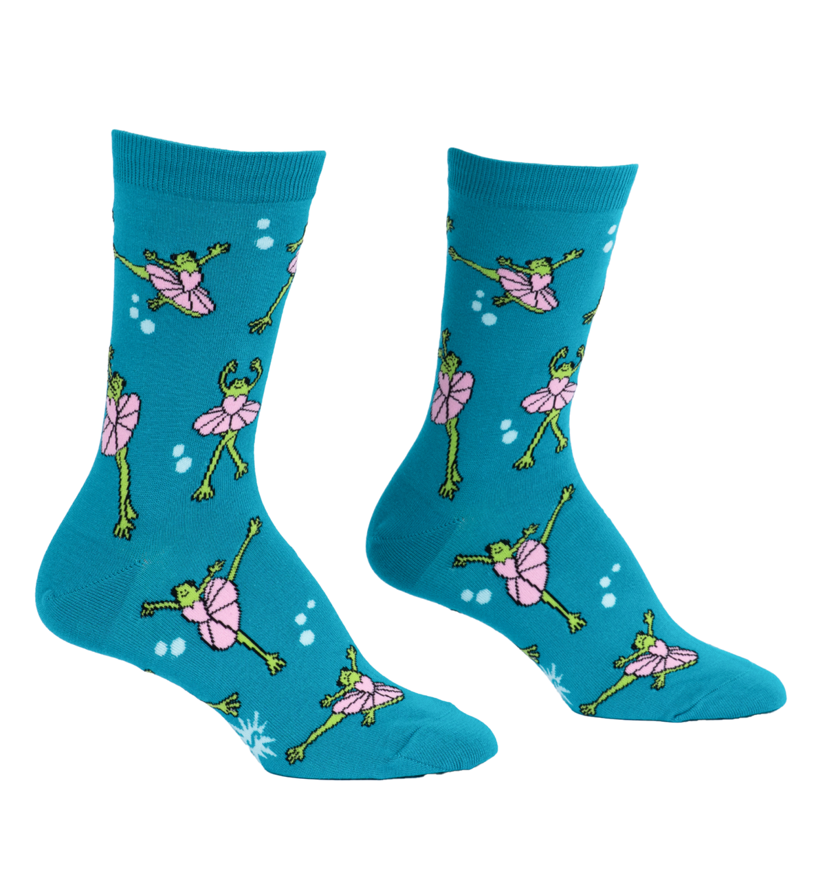 SOCK it to me Women's Crew Socks (W0544),Ballet Frogs - Ballet Frogs,One Size