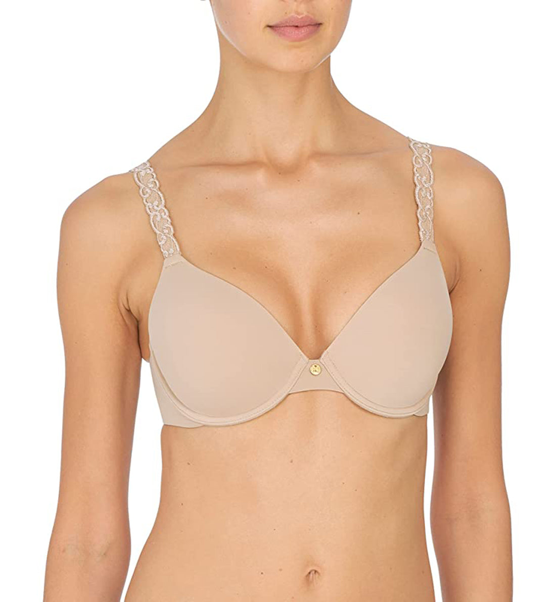 Natori Pure Luxe Custom Coverage Contour Underwire Bra (732080),30C,Cafe - Cafe,30C