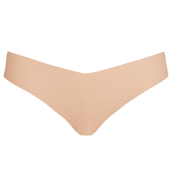 commando Cotton Thong (CCT01) - Beige - Breakout Bras