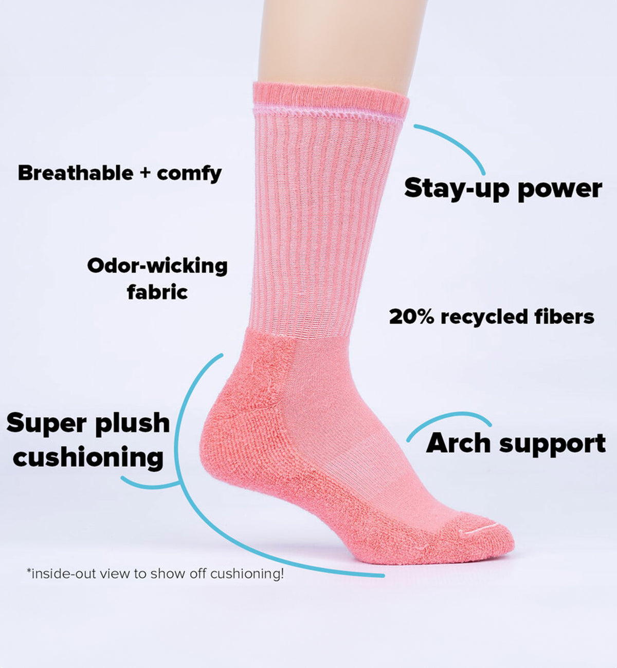 SOCK it to me Athletic Ribbed Crew Socks (R0001),Honey Bee Yourself - Honey Bee Yourself,One Size