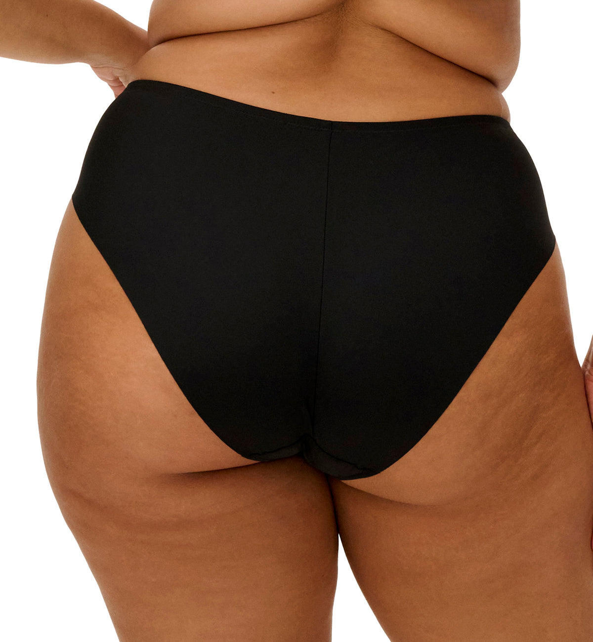 Elomi Lyriana High Leg Brief Panty (303750),Small,Jet - Jet,Small