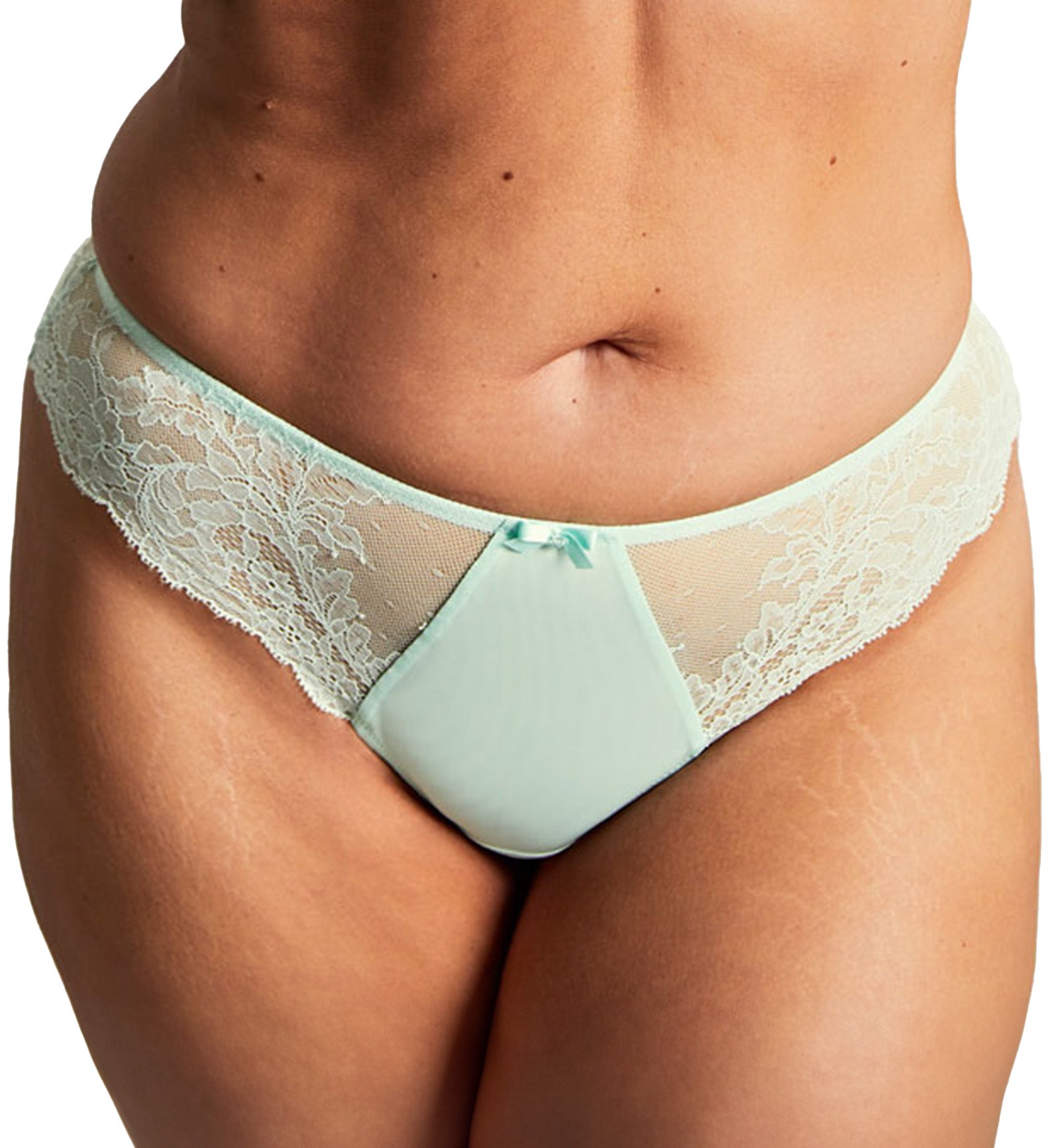 Panache Ana Brazilian Thong (9399),XS,Mint Green - Mint Green,XS